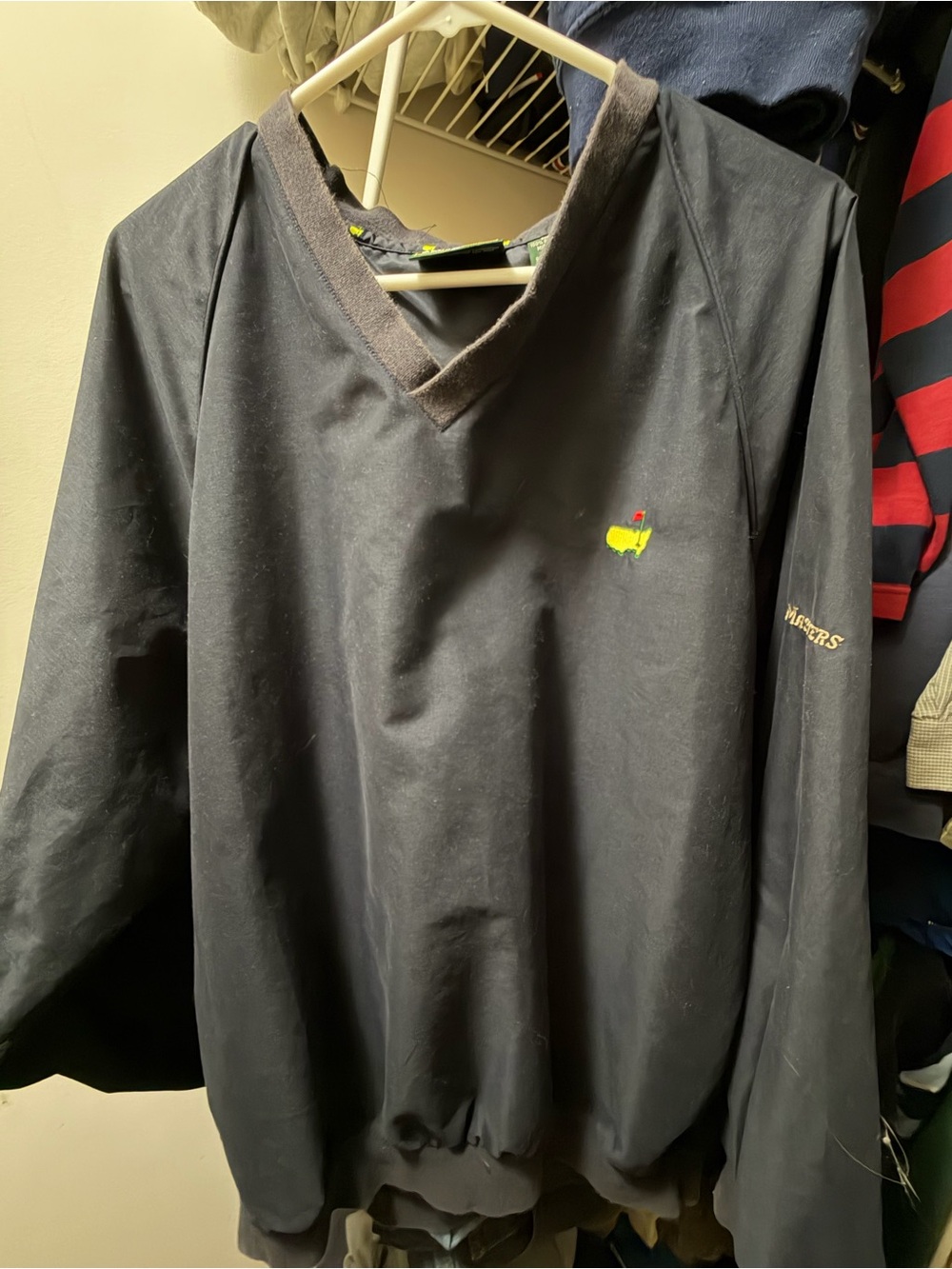 The Masters Collection navy blue pullover windbreaker